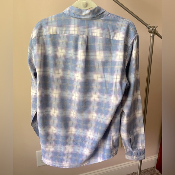 J Crew Linen Twill Slim Plaid Shirt - Picture 3 of 5